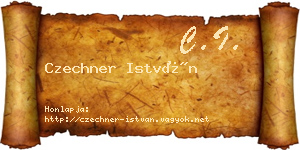 Czechner István névjegykártya